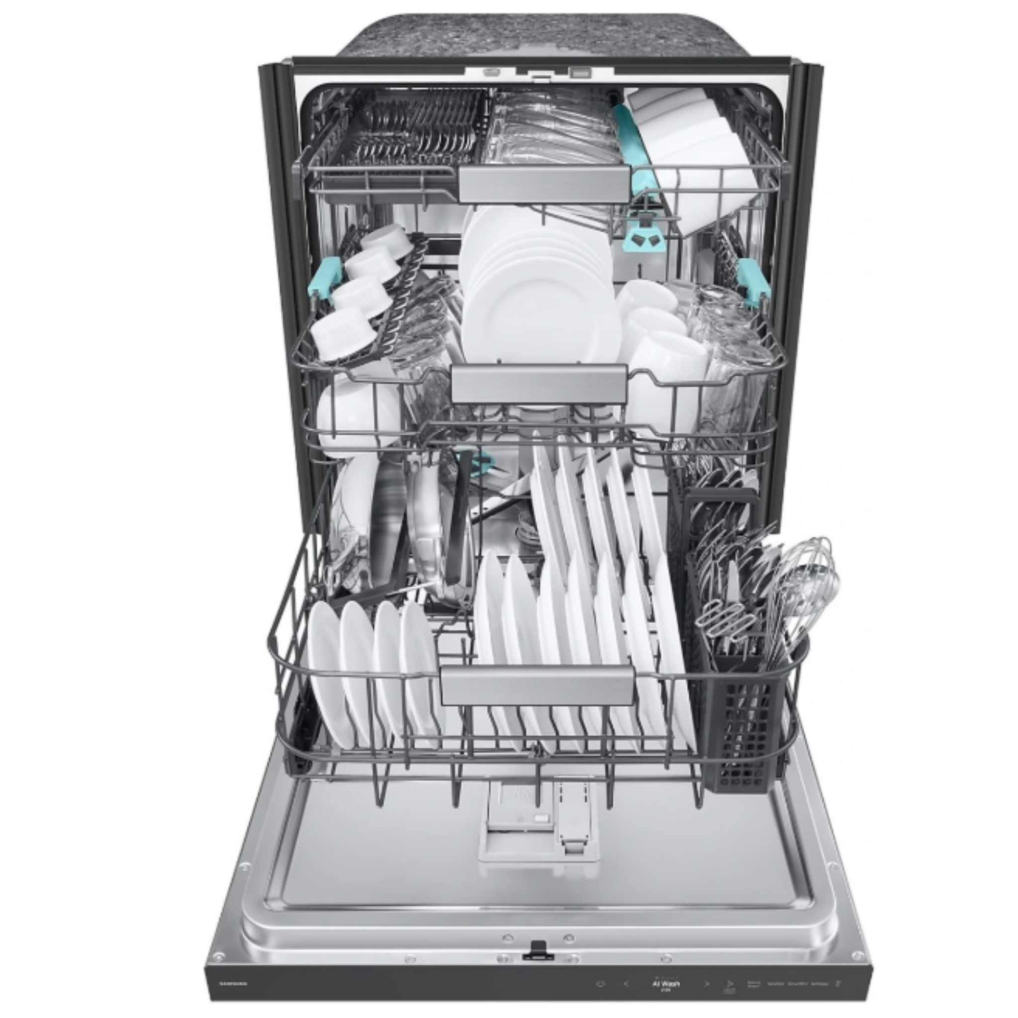 Samsung - 38 dBA Built In Dishwasher in Silver - DW90F89P0USRAA