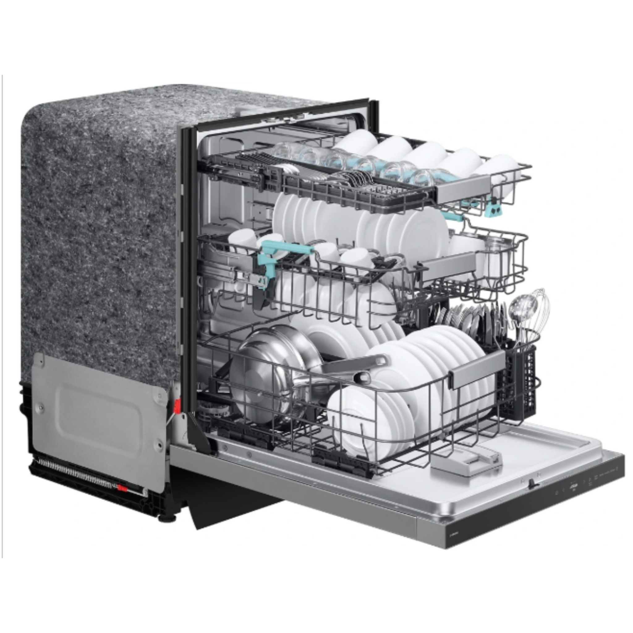 Samsung - 38 dBA Built In Dishwasher in Silver - DW90F89P0USRAA