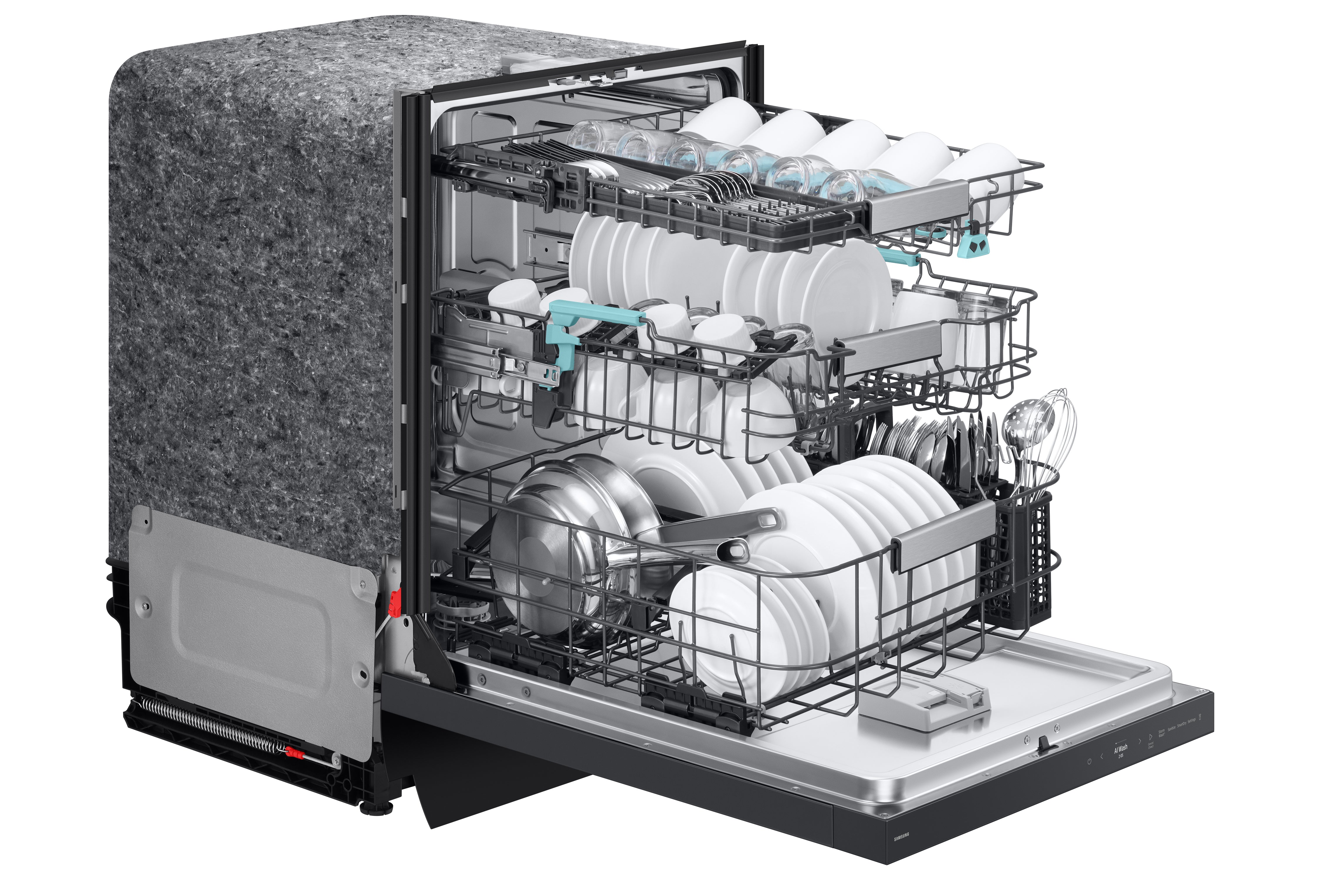 Samsung - 38 dBA Built In Dishwasher in Black - DW90F89T0UMTAA