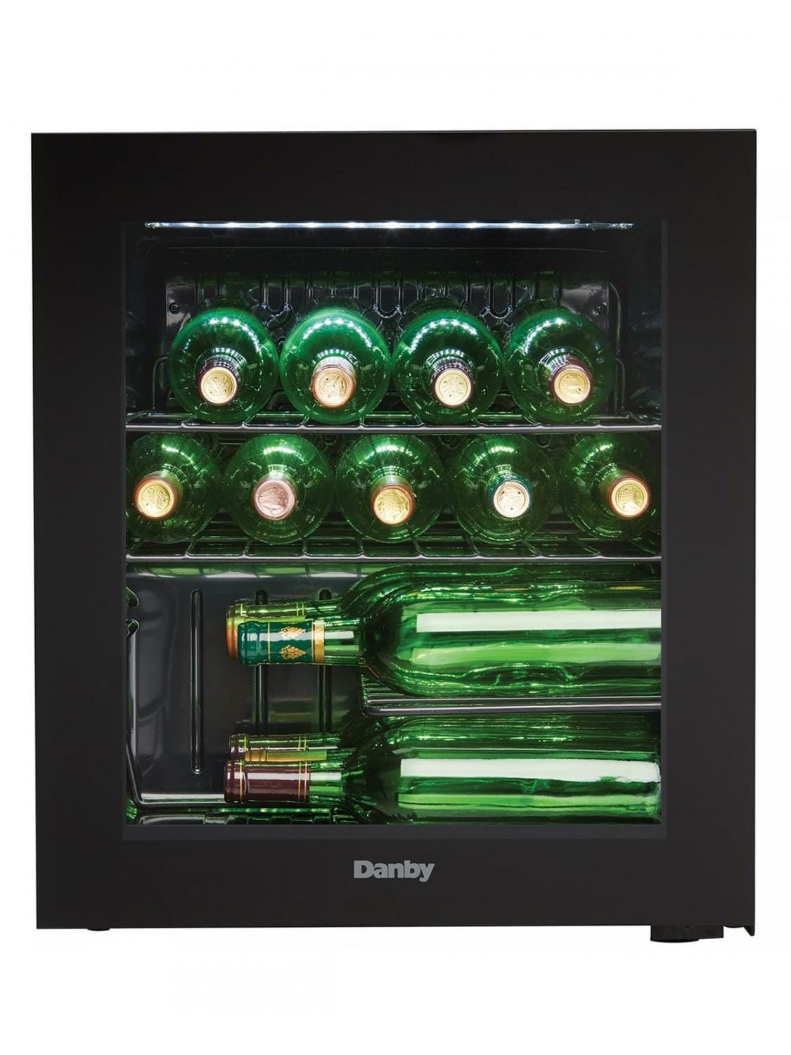 Danby - 17.5 Inch 16 Bottles cu. ft Wine Fridge Refrigerator in Black - DWC018A1BDB