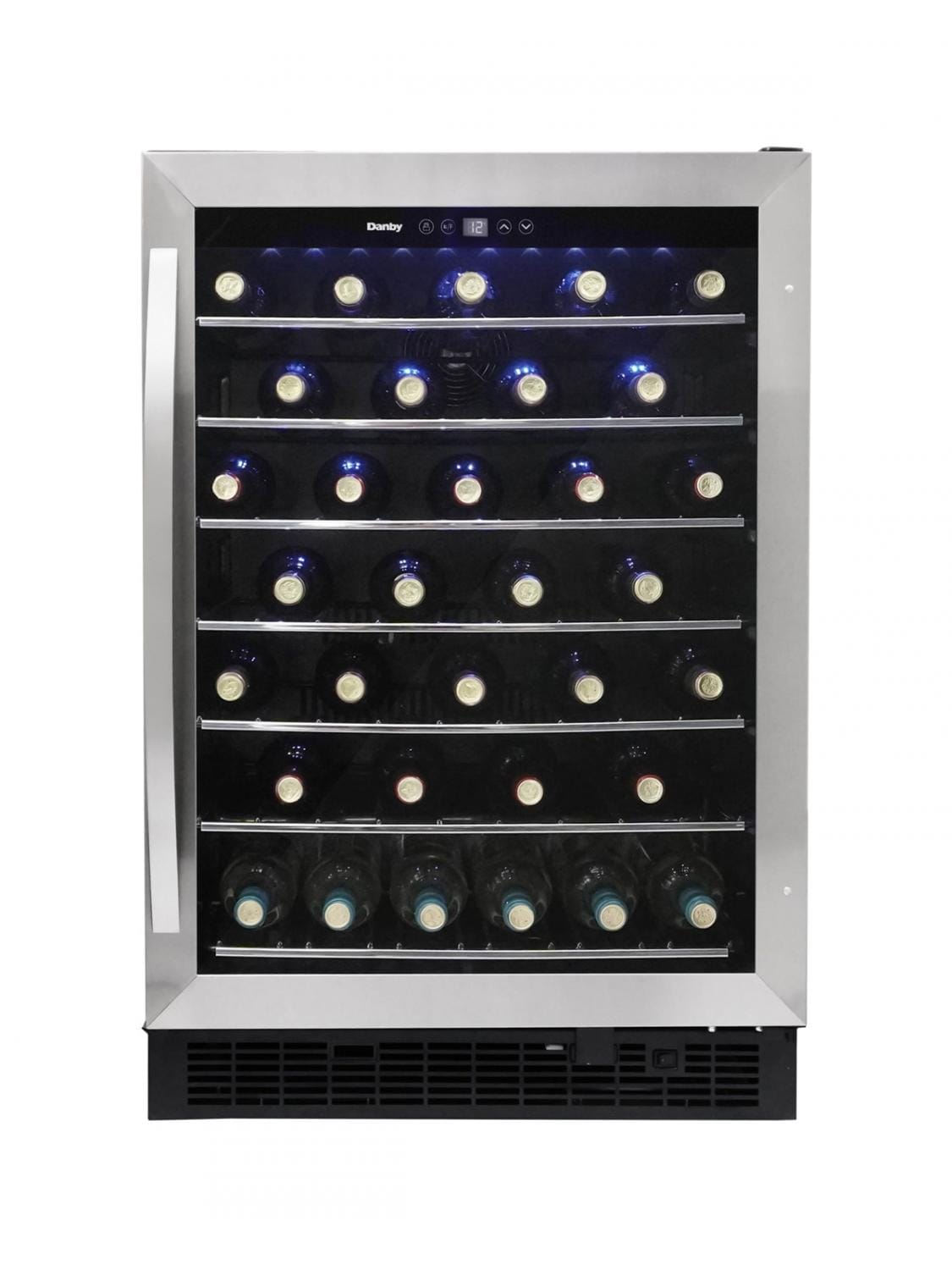 Danby - 23.8 Inch 60 Bottles cu. ft Wine Fridge Refrigerator in Stainless - DWC057A1BSS