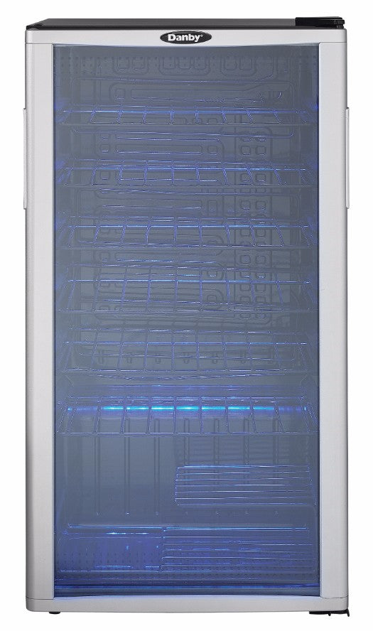Danby - 17.5 Inch 36 Bottles cu. ft Wine Fridge Refrigerator in Platinum - DWC350BLP