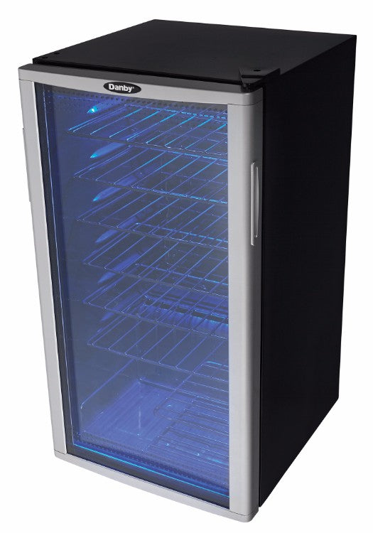Danby - 17.5 Inch 36 Bottles cu. ft Wine Fridge Refrigerator in Platinum - DWC350BLP