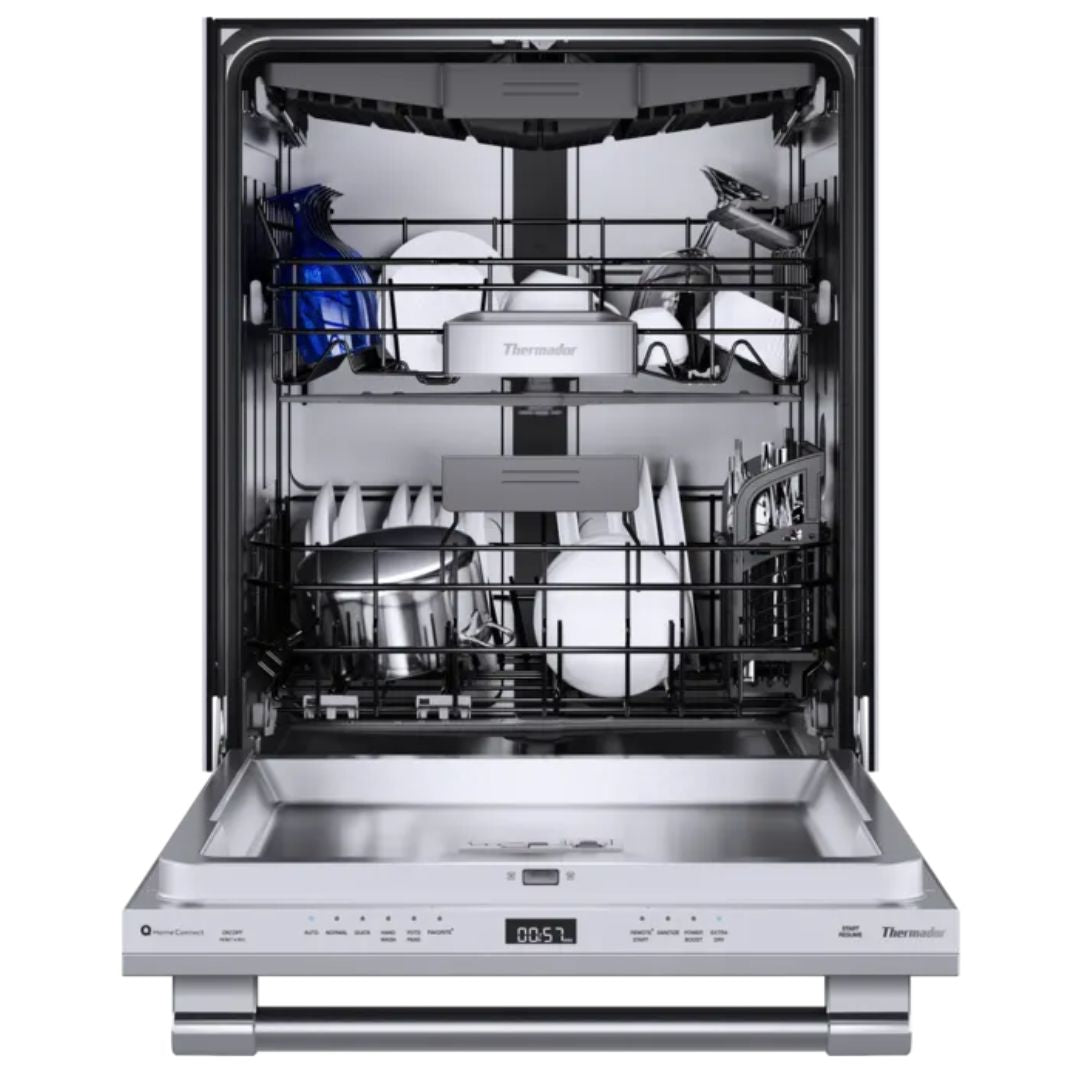 Thermador - 48 dBA Built In Emerald Dishwasher With Professional Handle in Stainless - DWHD640EFP