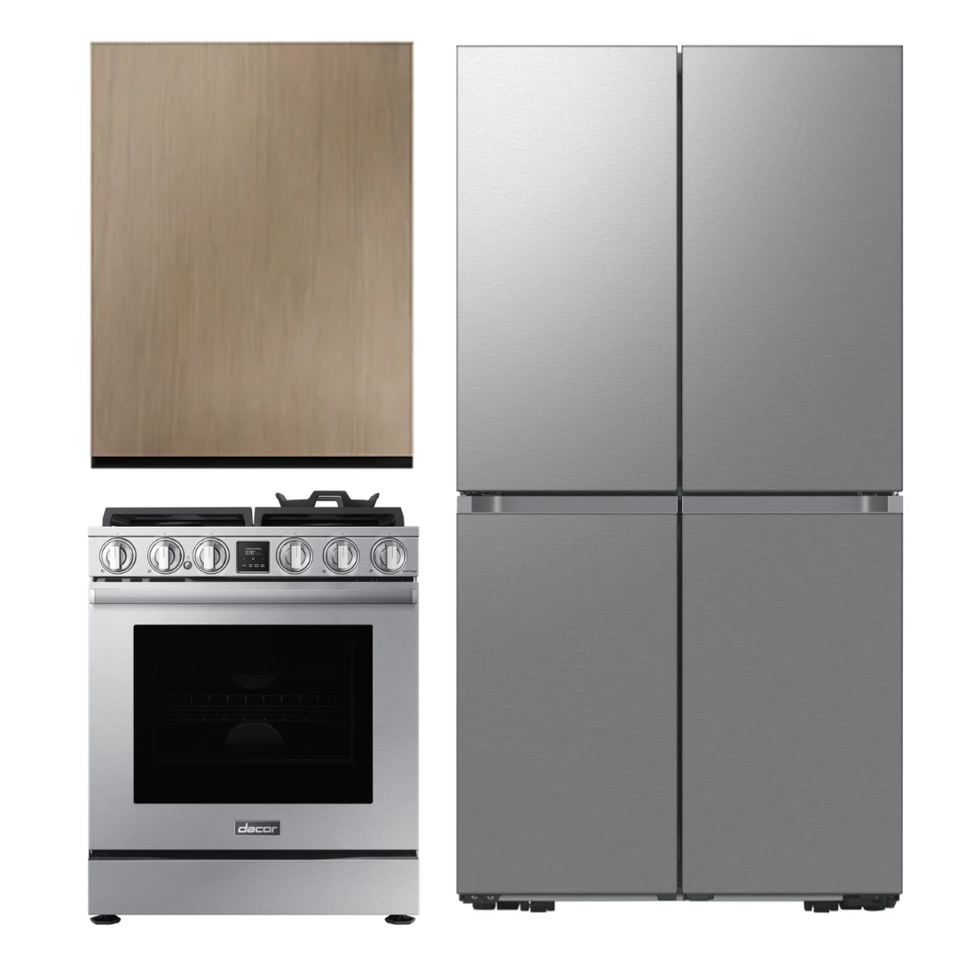 Dacor Kitchen Package – DRF36C500SR, DOP30T840GS, DDW24G9000APDA