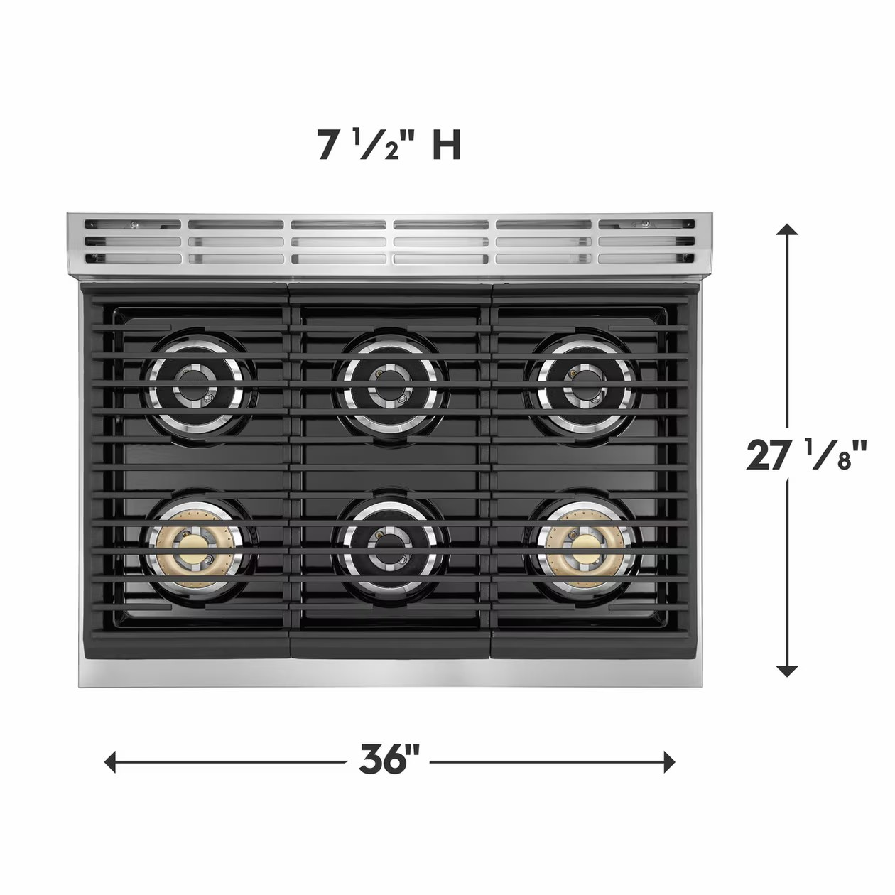 Electrolux - 36 Inch Gas Cooktop in Stainless - ECCG3672AS