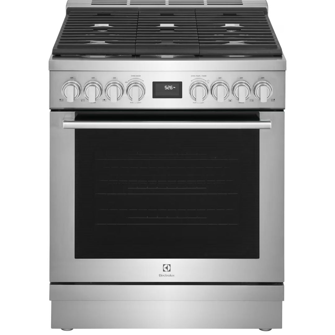 Electrolux - 4.6 cu. ft Dual Fuel Range in Stainless - ECFD3068AS