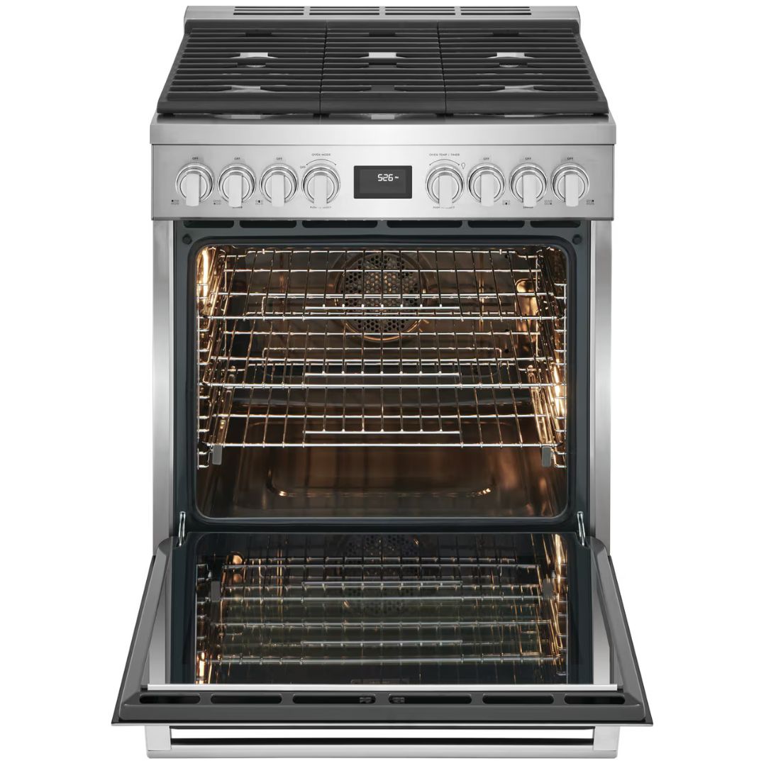 Electrolux - 4.6 cu. ft Dual Fuel Range in Stainless - ECFD3068AS