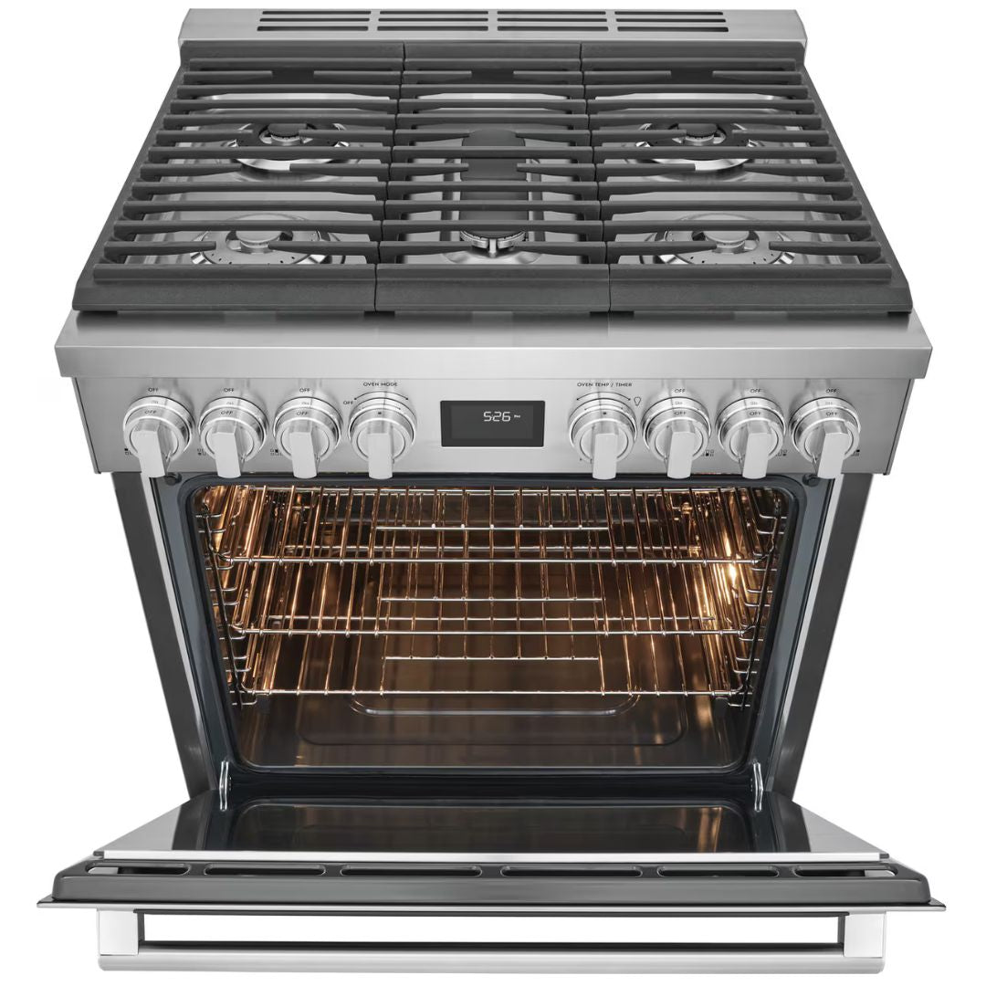 Electrolux - 4.6 cu. ft Dual Fuel Range in Stainless - ECFD3068AS