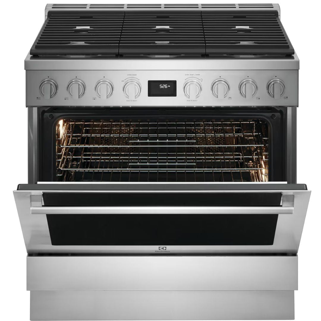 Electrolux - 4.4 cu. ft Dual Fuel Range in Stainless - ECFD3668AS