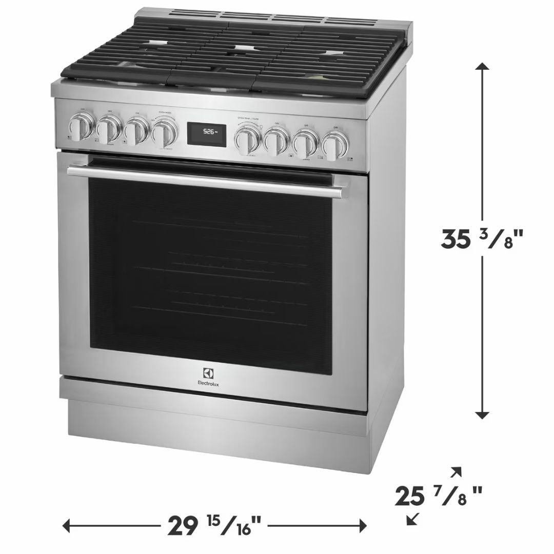 Electrolux - 4.5 cu. ft Gas Range in Stainless - ECFG3068AS