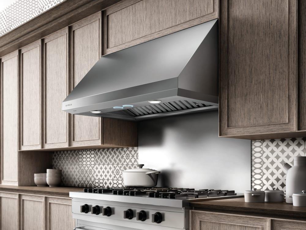 Elica - 48 Inch 1200 CFM Wall Mount and Chimney Range Vent in Stainless - ECL148S4