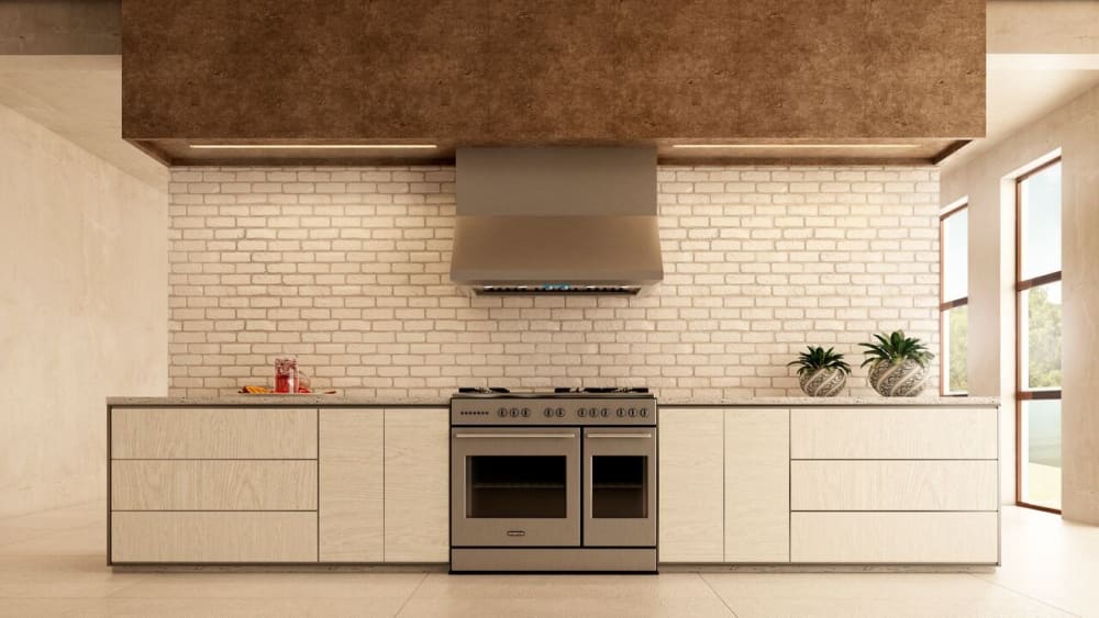 Elica - 48 Inch 1200 CFM Wall Mount and Chimney Range Vent in Stainless - ECL148S4