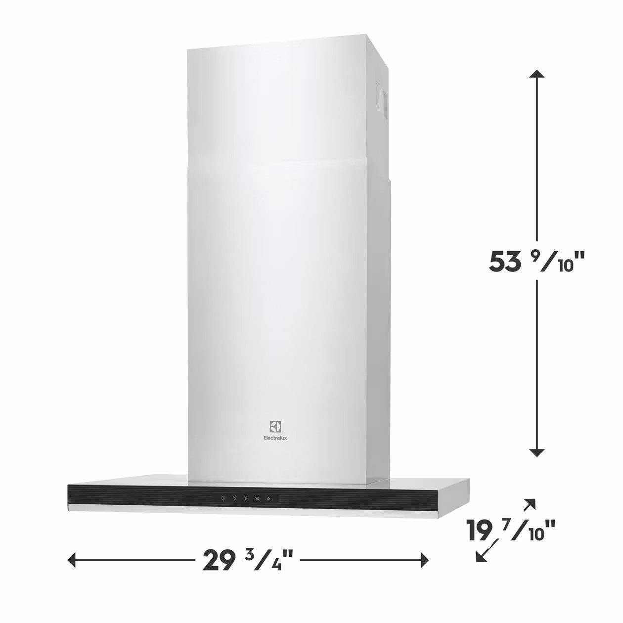 Electrolux - 30 Inch 412 CFM Wall Mount and Chimney Range Vent in Stainless - ECVW3062AS