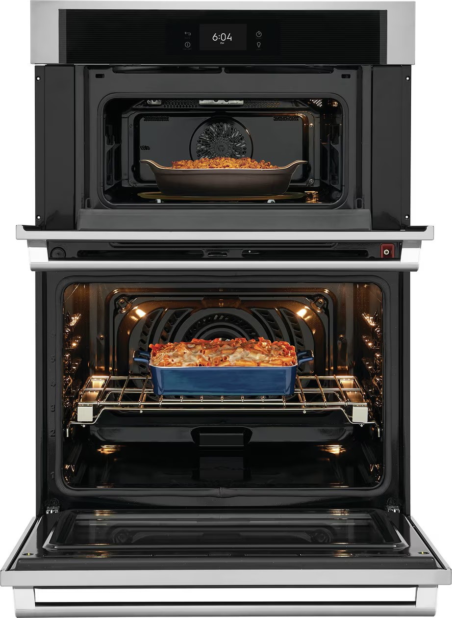 Electrolux - 10.6 cu. ft Combination Wall Oven in Stainless - ECWM3012AS