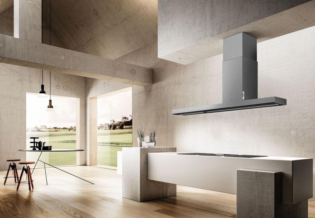 Elica - 70 Inch 600 CFM Island Range Vent in Stainless - EHI670SS