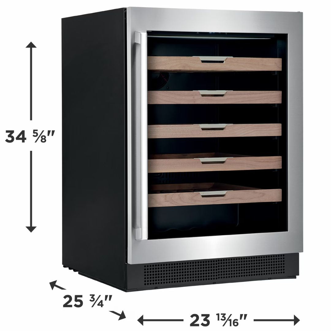 Electrolux - 24 Inch 5.1 cu. ft Wine Fridge Refrigerator in Stainless - EI24WC15VS