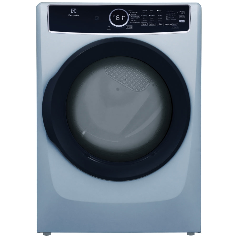 Electrolux - 8 cu. Ft Electric Dryer in Glacier Blue - ELFE743CAG