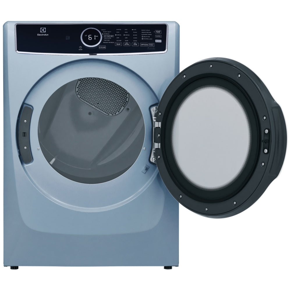 Electrolux - 8 cu. Ft Electric Dryer in Glacier Blue - ELFE743CAG