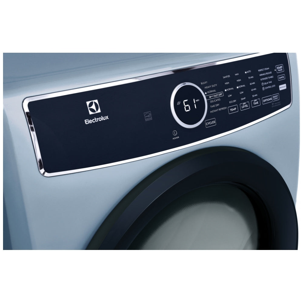 Electrolux - 8 cu. Ft Electric Dryer in Glacier Blue - ELFE743CAG