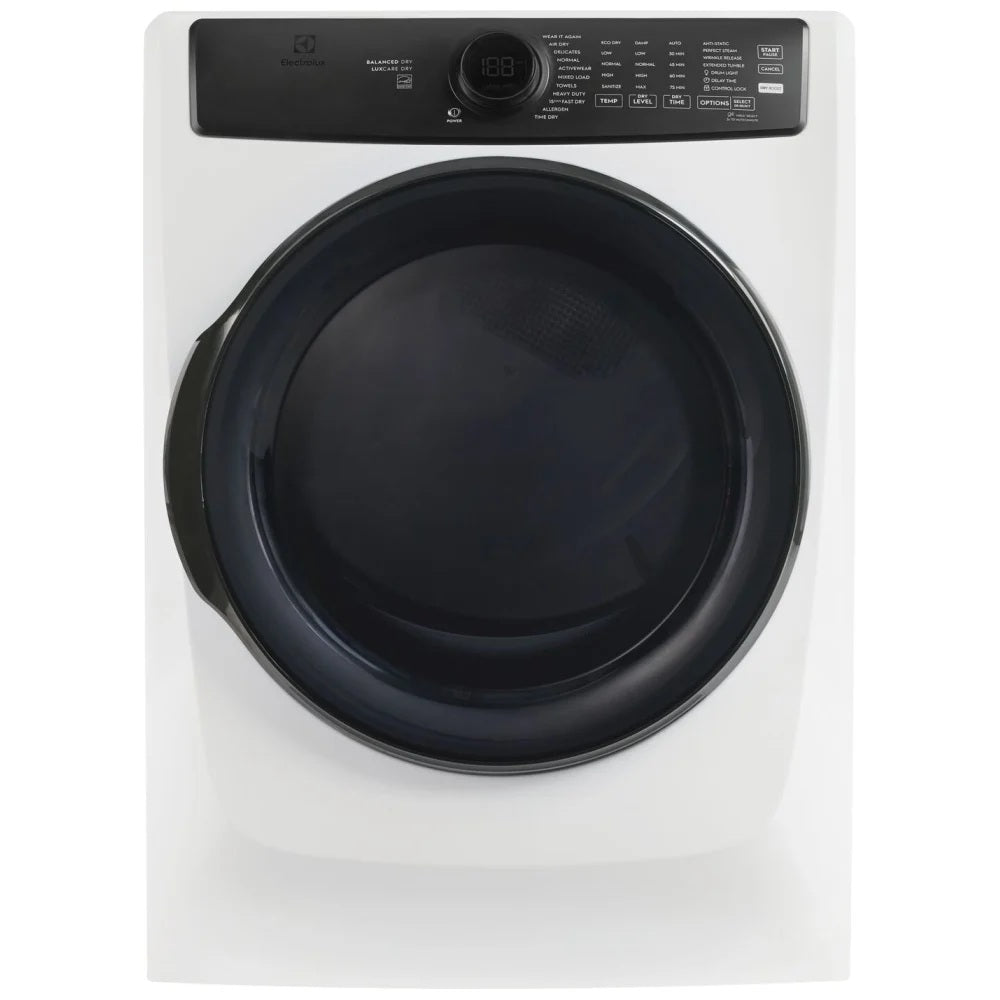 Electrolux - 8 cu. Ft Vented Electric Dryer in White - ELFE773CMW