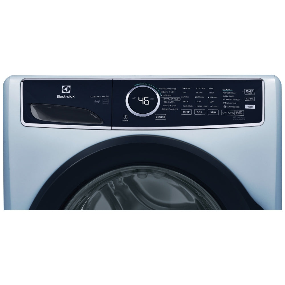 Electrolux - 5.2 cu. Ft Front Load Washer in Glacier Blue - ELFW7437AG
