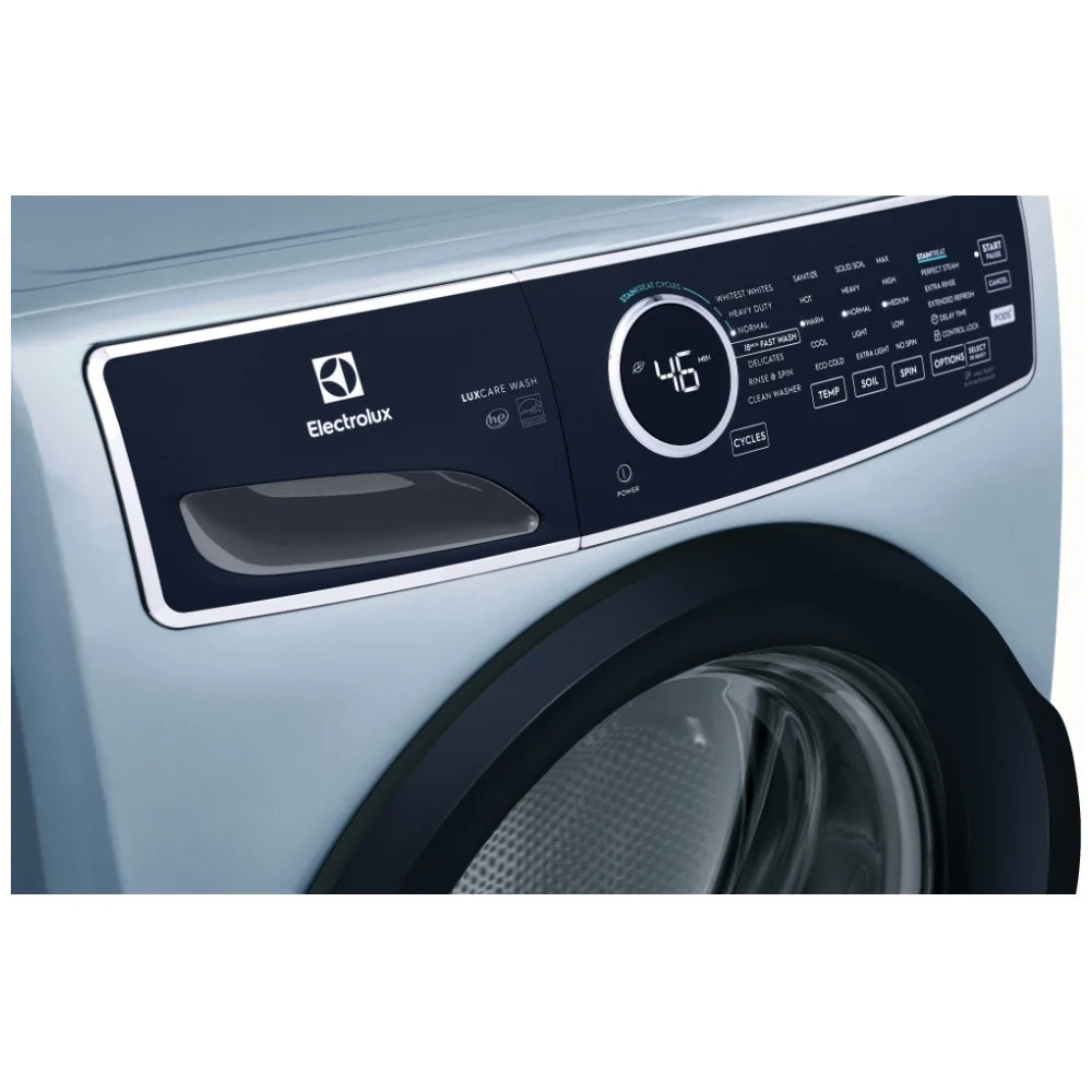 Electrolux - 5.2 cu. Ft Front Load Washer in Glacier Blue - ELFW7437AG