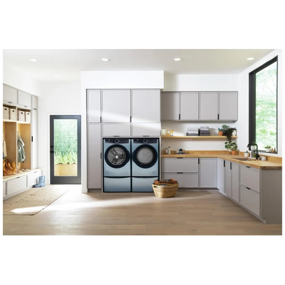 Electrolux - 5.2 cu. Ft Front Load Washer in Glacier Blue - ELFW7437AG