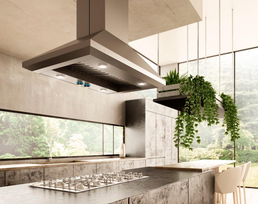 Elica - 36 Inch 1200 CFM Island Range Vent in Stainless - ELI136S2