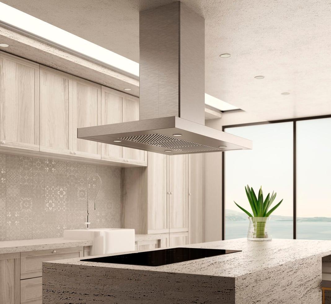 Elica - 36 Inch 600 CFM Island Range Vent in Stainless - EMG636S1