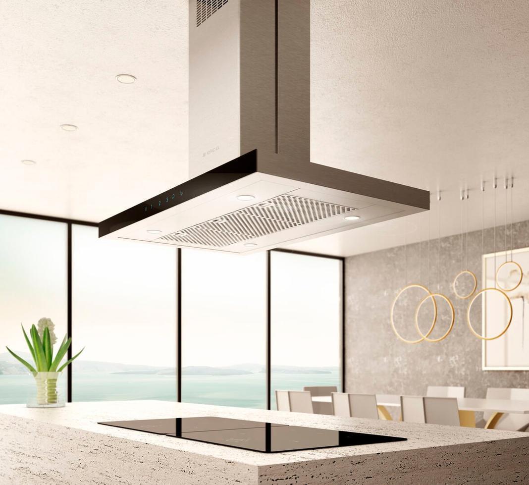 Elica - 36 Inch 600 CFM Island Range Vent in Stainless - EMG636S1