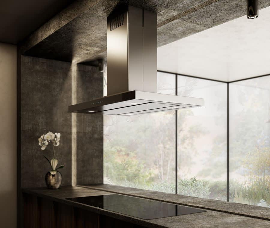 Elica - 36 Inch 600 CFM Island Range Vent in Stainless - ESL636S3