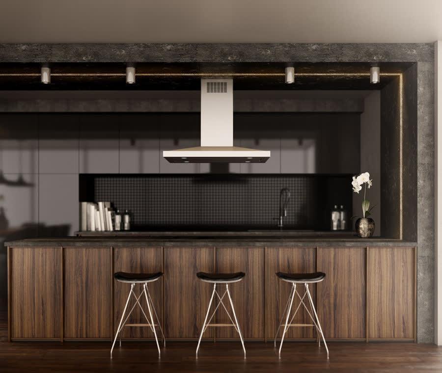 Elica - 36 Inch 600 CFM Island Range Vent in Stainless - ESL636S3