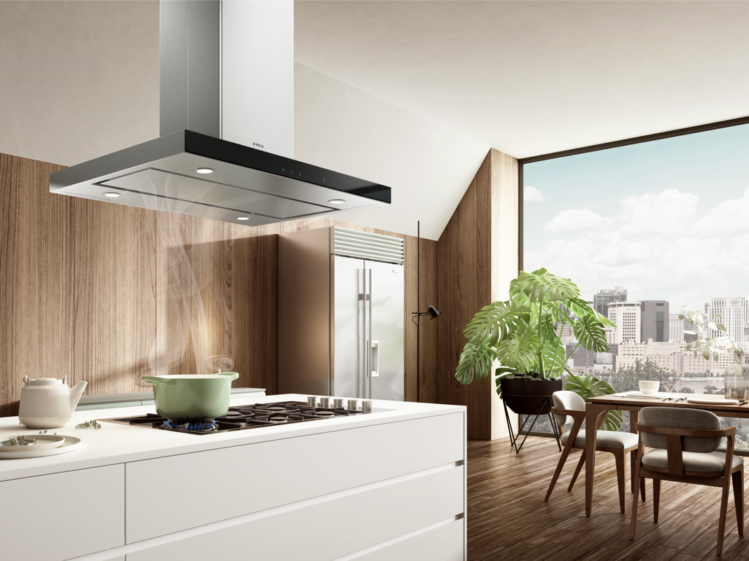 Elica - 42 Inch 600 CFM Island Range Vent in Stainless - ESL642S3