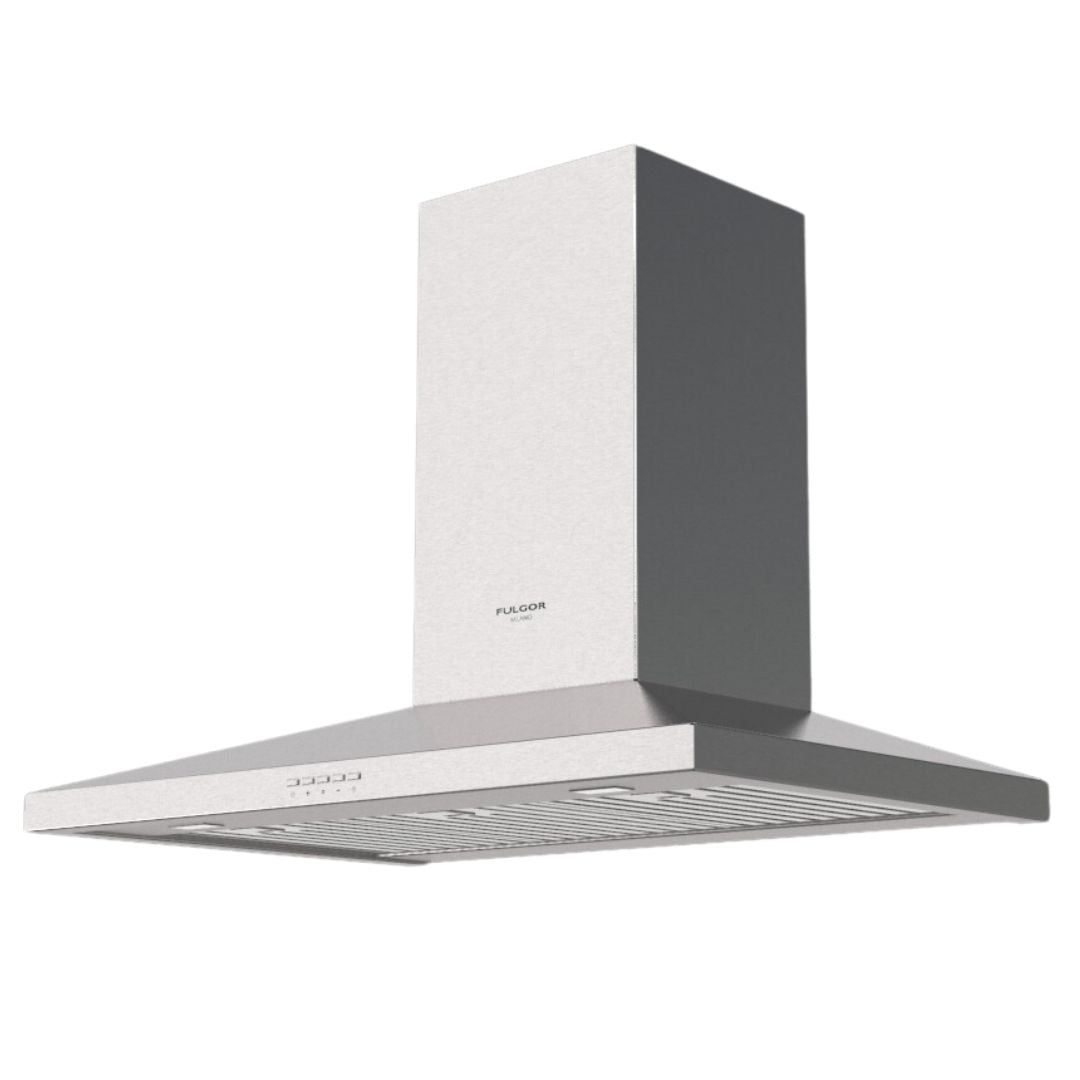 Fulgor Milano - 36 Inch 600 CFM Wall Mount and Chimney Range Vent in Stainless - F4CW36S1