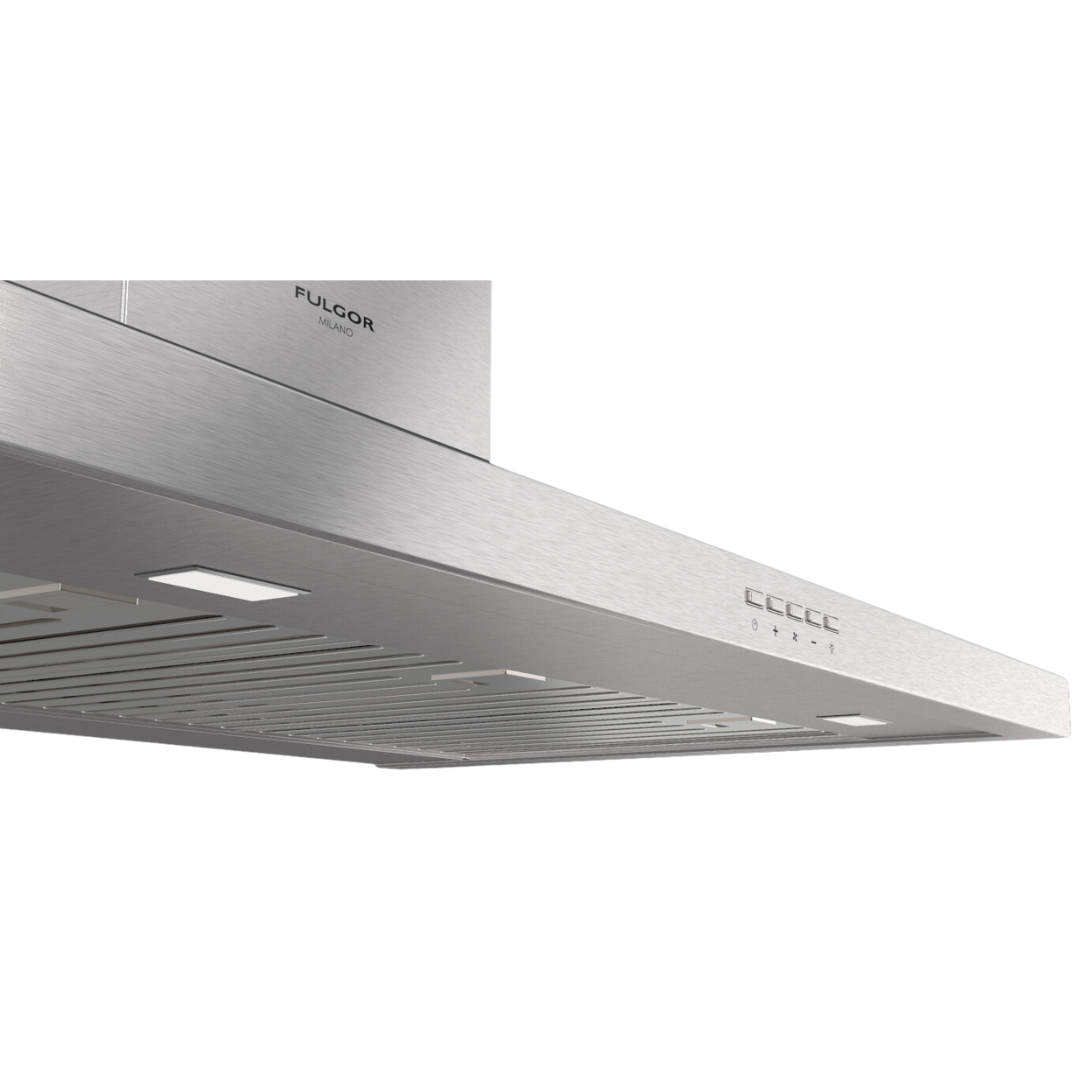 Fulgor Milano - 36 Inch 600 CFM Wall Mount and Chimney Range Vent in Stainless - F4CW36S1