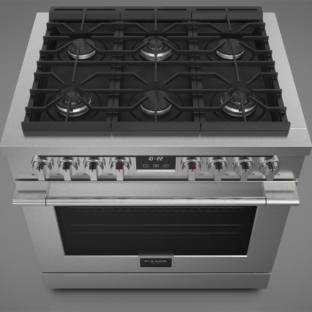 Fulgor Milano - 5.2 cu. ft Gas Range in Stainless - F4PGR366S2