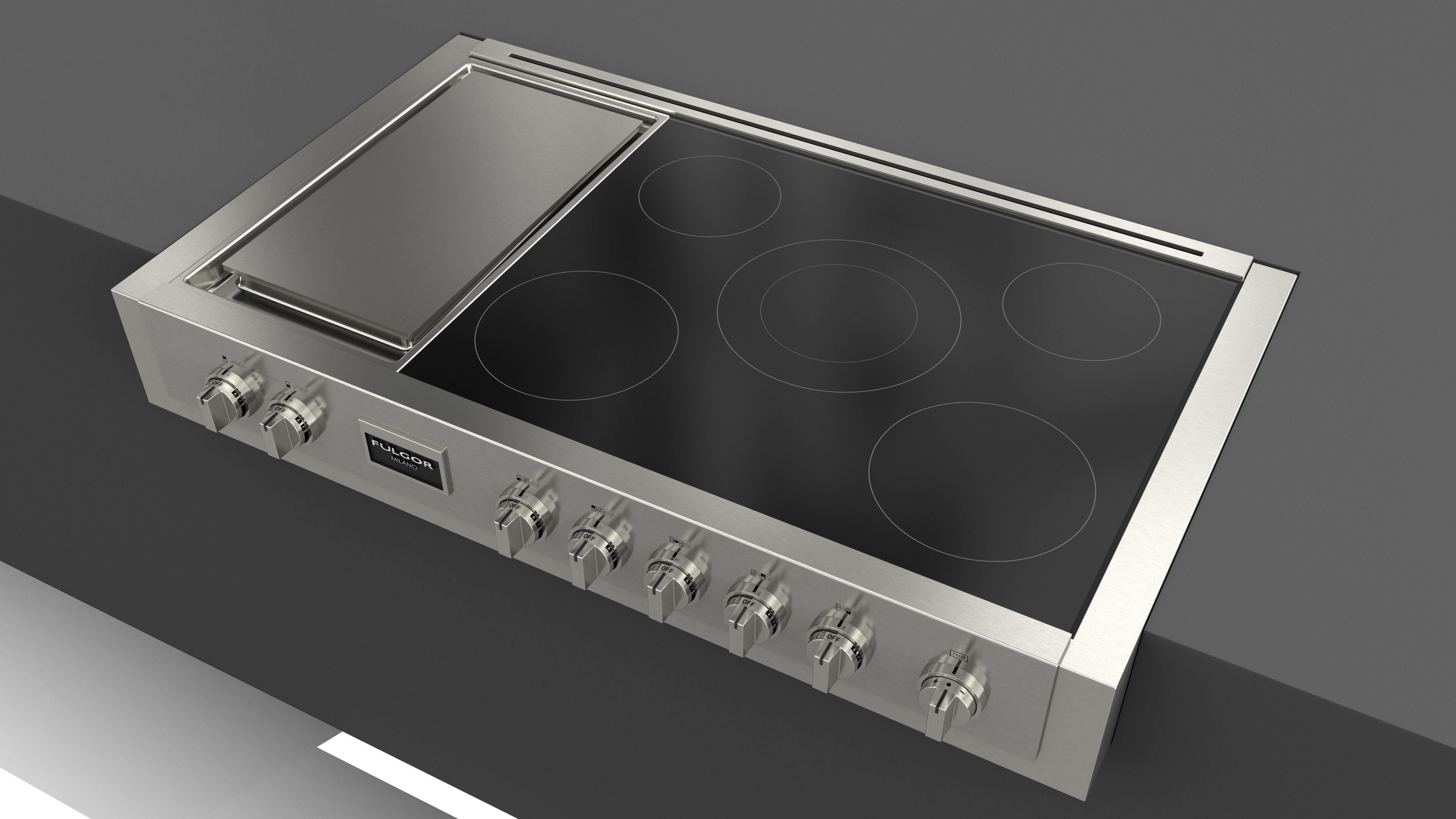 Fulgor Milano - 47.9 Inch Induction Range Top in Stainless - F6IRT485GS1