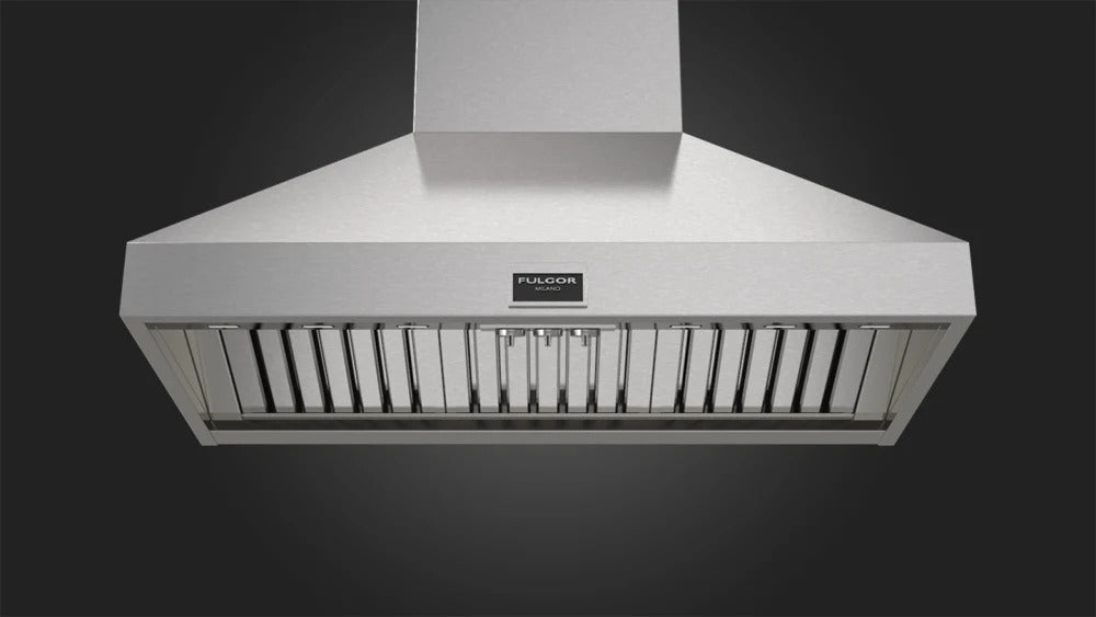 Fulgor Milano - 48 Inch 1000 CFM Wall Mount and Chimney Range Vent in Stainless - F6PC48DS1