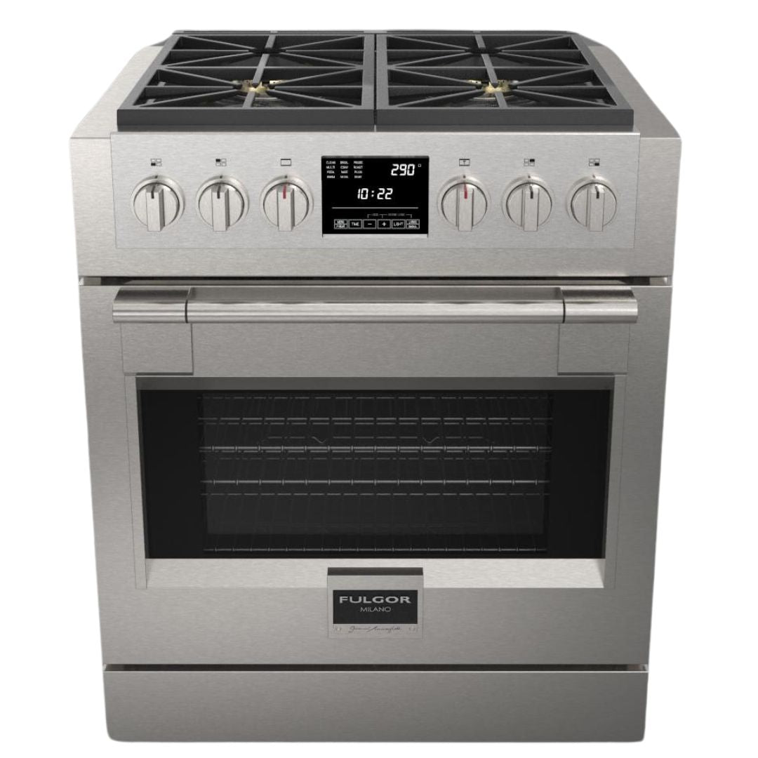 Fulgor Milano - 4.1 cu. ft Dual Fuel Range in Stainless - F6PDF304S1