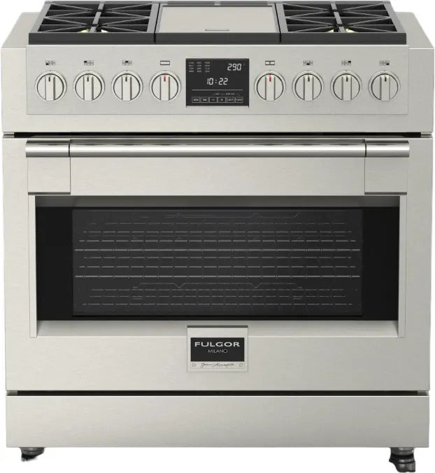 Fulgor Milano - 5.7 cu. ft Dual Fuel Range in Stainless - F6PDF364GS1