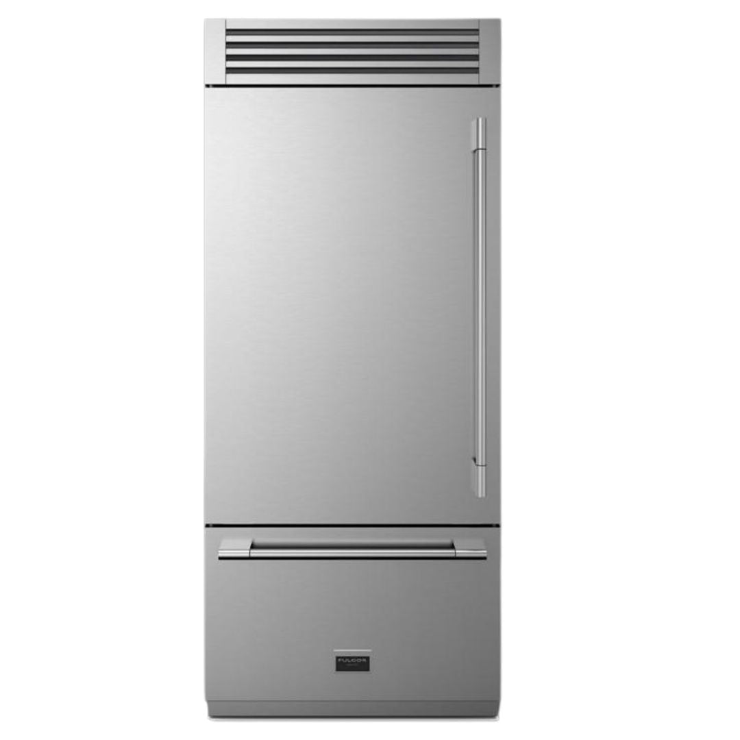 Fulgor - 36 Inch 18.5 cu. ft Bottom Mount Refrigerator in Stainless - F7PBM36S2-L