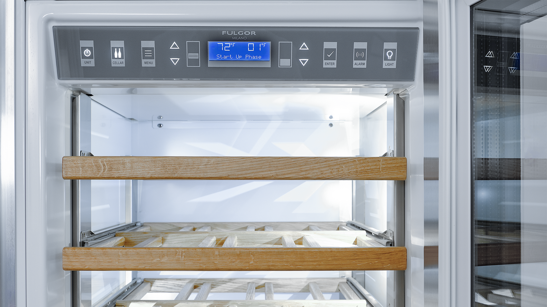 Fulgor - 24 Inch 54 Bottles cu. ft Wine Fridge Refrigerator in Stainless - F7PBW24S1-R