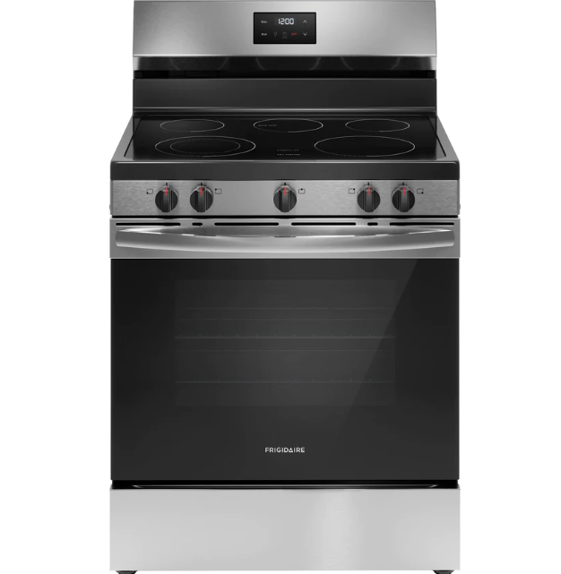 Frigidaire - 30 Inch 5.3 cu. ft Electric Range in Stainless - FCRE305CBS