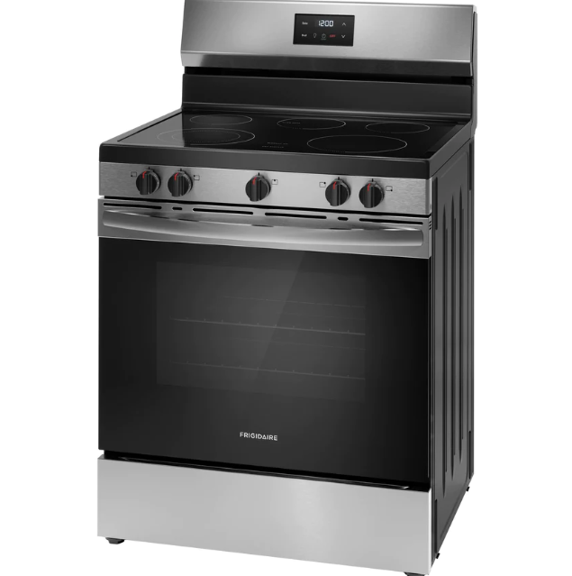 Frigidaire - 30 Inch 5.3 cu. ft Electric Range in Stainless - FCRE305CBS