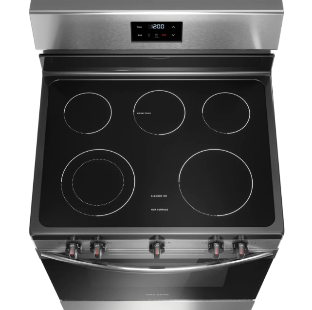 Frigidaire - 30 Inch 5.3 cu. ft Electric Range in Stainless - FCRE305CBS