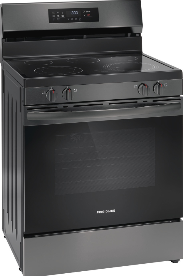 Frigidaire - 30 Inch 5.3 cu. ft Electric Range in Black - FCRE308CAD