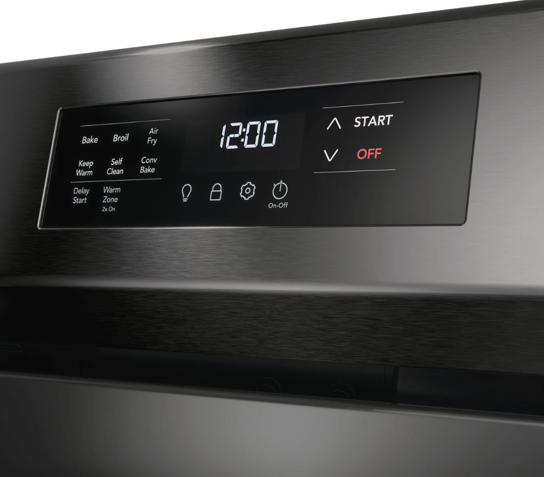 Frigidaire - 30 Inch 5.3 cu. ft Electric Range in Black - FCRE308CAD