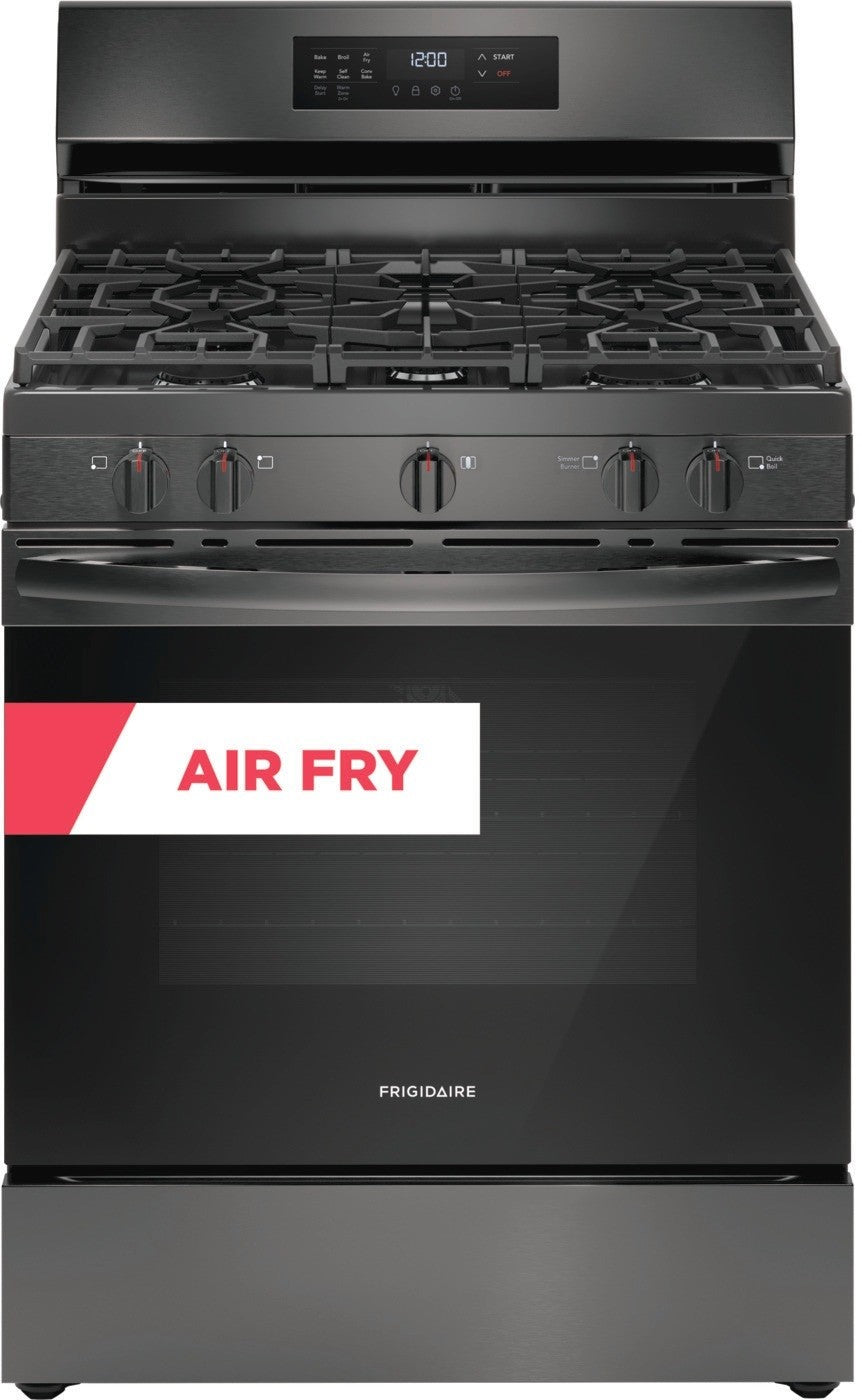 Frigidaire - 5.1 cu. ft Gas Range in Black Stainless - FCRG3083AD