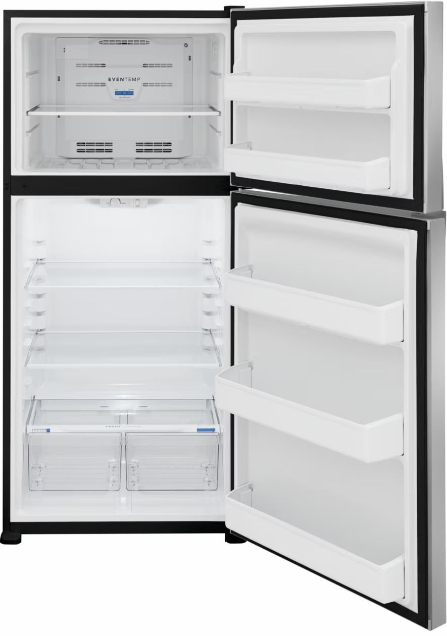 Frigidaire - 30 Inch 20 cu. ft Top Mount Refrigerator in Stainless - FFHT2022AS